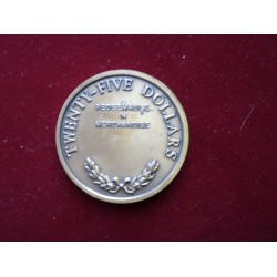 222. 25 Dolláros Zseton-érem