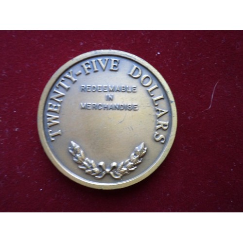 225. 25 Dolláros Zseton-érem