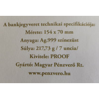 004. Ezüst bankjegyveret és bankjegy sor