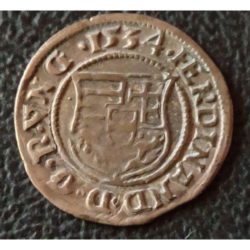 823. I.Ferdinánd  rozettás 1534 KB dénár