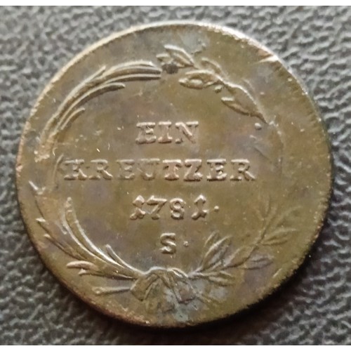 1029. II.József 1781 S  1 Kr.