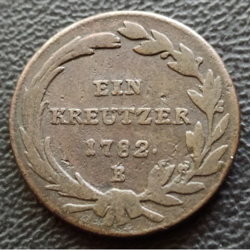 1032. II.József  1782 B  1 Kr.