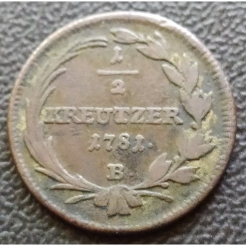 1041. II.József 1781 B 1/2 Kr.