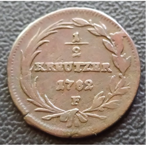 1042. II.József 1782 F  1/2 Kr.