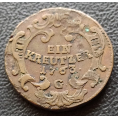1009. Mária Terézia 1763 G  1 Kr,
