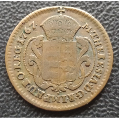 1018. Mária Terézia 1767 FÉL RÉZDENÁR