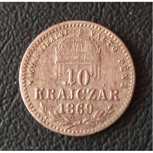 353. FJ. 1869 GYF.  MKVP 10 Kr.