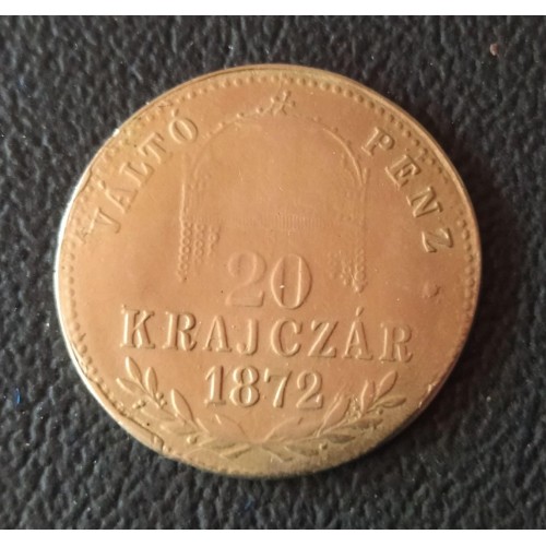 419. FJ. 1872 KB.  VP. 20 Kr.