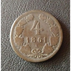 466. FJ. 1861 A  4 Krajcár