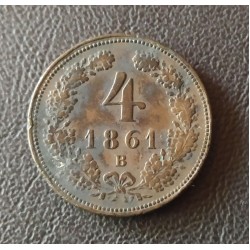 467. FJ. 1861 B 4 Krajcár