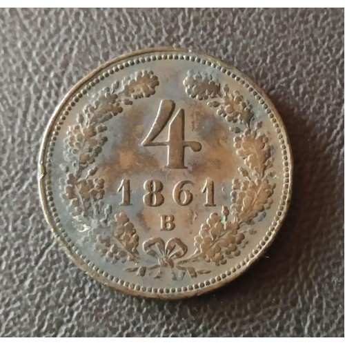 467. FJ. 1861 B 4 Krajcár