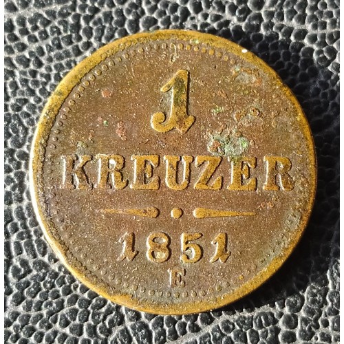 835. FJ. 1851 E 1 krajcár