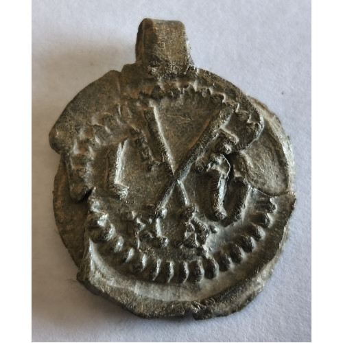 898. Késő középkori ólom zárjegy