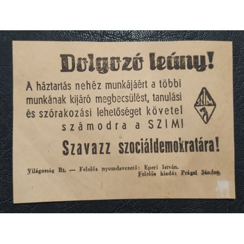 892.Propaganda mozgósítási cédula