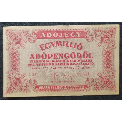 600.  1 000 000 Adópengő