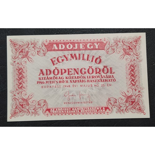 887. Egymillió Adópengö