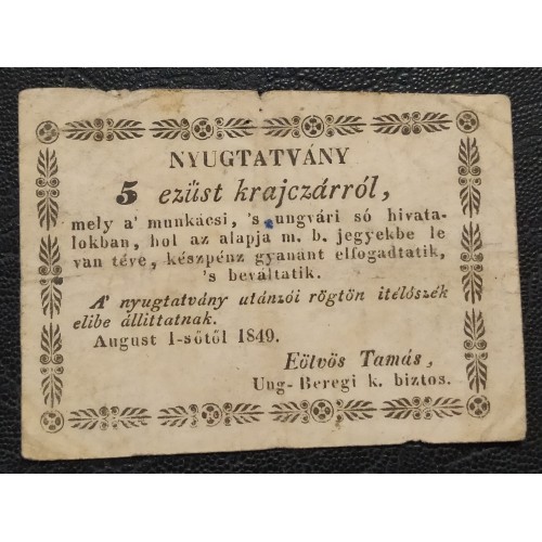 047. MUNKÁCS  5 ezüst krajczár
